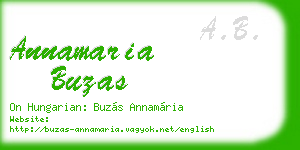 annamaria buzas business card